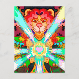 Carte Postale Lion Magique