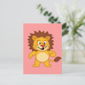 Carte Postale Lion mignon (Debout devant)