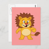 Carte Postale Lion mignon (Devant / Derrière)