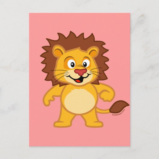 Carte Postale Lion mignon (Devant)