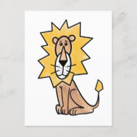 lion mignon dessin animé enfants rétro safari jung