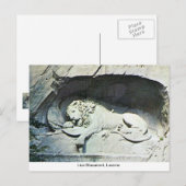 Carte Postale Lion Monument, Lucerne (Devant / Derrière)