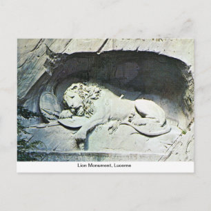 Carte Postale Lion Monument, Lucerne