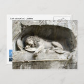 Carte Postale Lion Monument, Lucerne (Devant / Derrière)