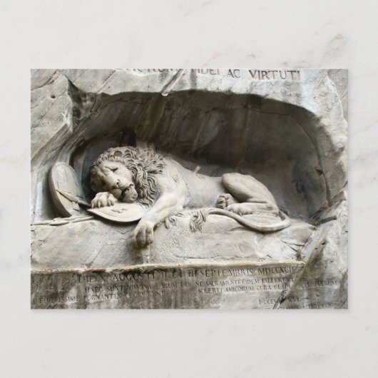 Carte Postale Lion Monument, Lucerne (Devant)