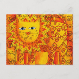 Carte Postale Lion Motif