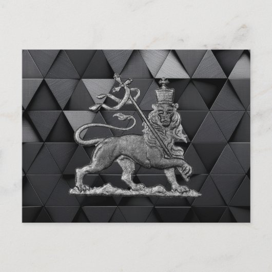 Carte Postale Lion of Judah Jah Rastafari Rasta Reggae Roots INI (Devant)