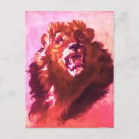 Lion - Peinture italienne