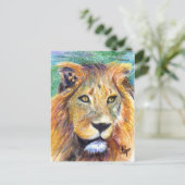 Carte postale Lion Portrait ACEO (Debout devant)