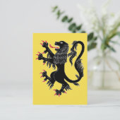 Carte Postale Lion Rampant Sable (Debout devant)