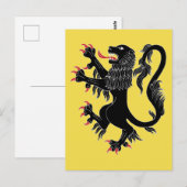 Carte Postale Lion Rampant Sable (Devant / Derrière)