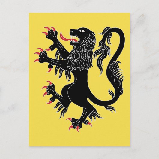 Carte Postale Lion Rampant Sable (Devant)