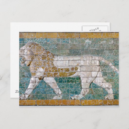 Carte Postale Lion représentant Ishtar (Devant / Derrière)