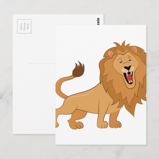 Carte Postale Lion Roar (Devant / Derrière)