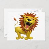 Carte Postale Lion Roaring (Devant / Derrière)