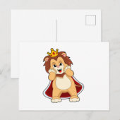 Carte Postale Lion Roi avec Couronne.PNG (Devant / Derrière)