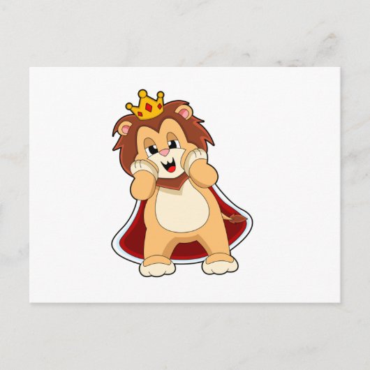 Carte Postale Lion Roi avec Couronne.PNG (Devant)