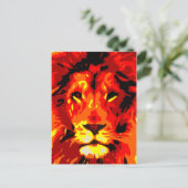Carte Postale Lion rouge fierce (Debout devant)