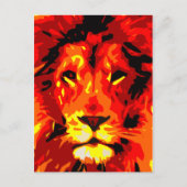 Carte Postale Lion rouge fierce (Devant)