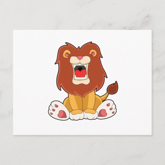 Carte Postale Lion rugissant (Devant)