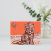 Carte Postale lion souriant (Debout devant)