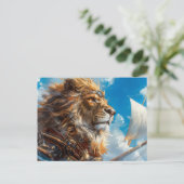 Carte Postale Lion Steampunk (Debout devant)