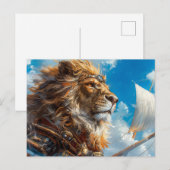 Carte Postale Lion Steampunk (Devant / Derrière)
