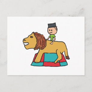 Carte Postale Lion Taming
