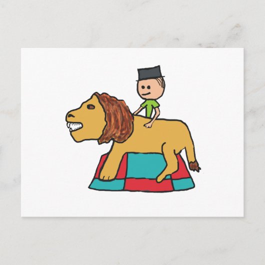 Carte Postale Lion Taming (Devant)