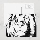 Carte Postale Lion Tribal 002 (Devant / Derrière)