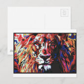 Carte Postale lion vecteur (Devant / Derrière)