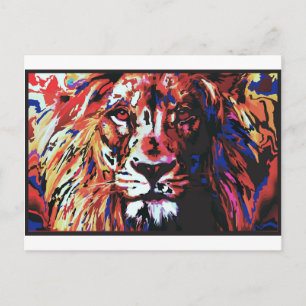 Carte Postale lion vecteur