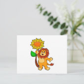 Carte Postale Lion with Flower (Debout devant)