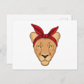 Carte Postale Lioness with bandana (Devant / Derrière)