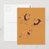 Carte Postale Lions (Devant / Derrière)