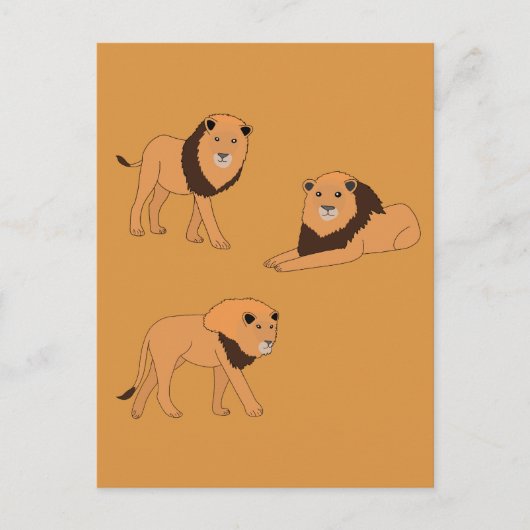 Carte Postale Lions (Devant)