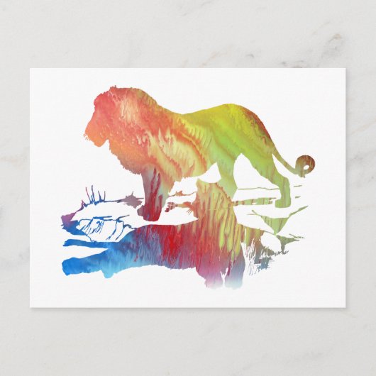 Carte Postale Lions (Devant)