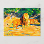 Carte Postale Lions (Devant)
