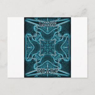 Carte Postale Lions Partager l'art Imprimer