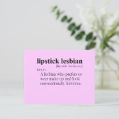 Carte Postale LIPSTICK LESBIAN (définition) (Debout devant)