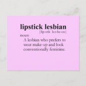 Carte Postale LIPSTICK LESBIAN (définition) (Devant)