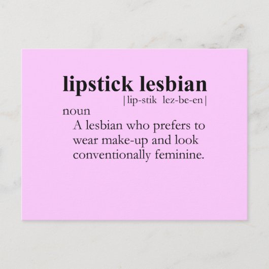 Carte Postale LIPSTICK LESBIAN (définition) (Devant)