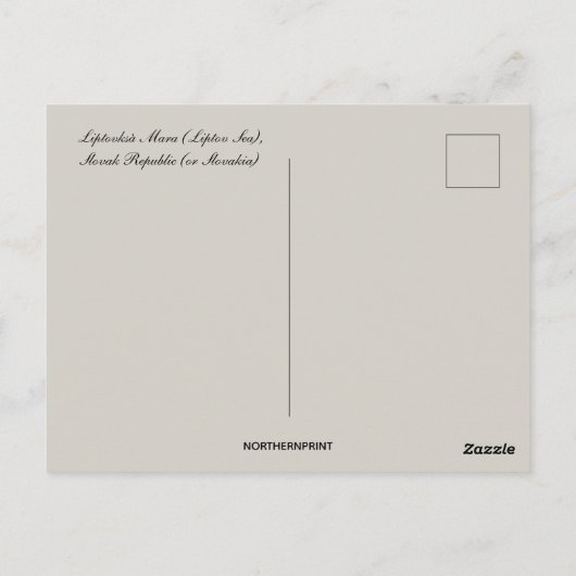 Carte Postale Liptovska Mara République slovaque (Dos)