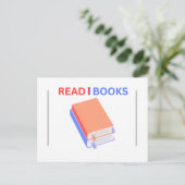 Carte Postale LIRE DES LIVRES message papier (Debout devant)