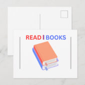Carte Postale LIRE DES LIVRES message papier (Devant / Derrière)