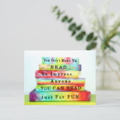 Carte Postale Lire juste pour le plaisir (Debout devant)