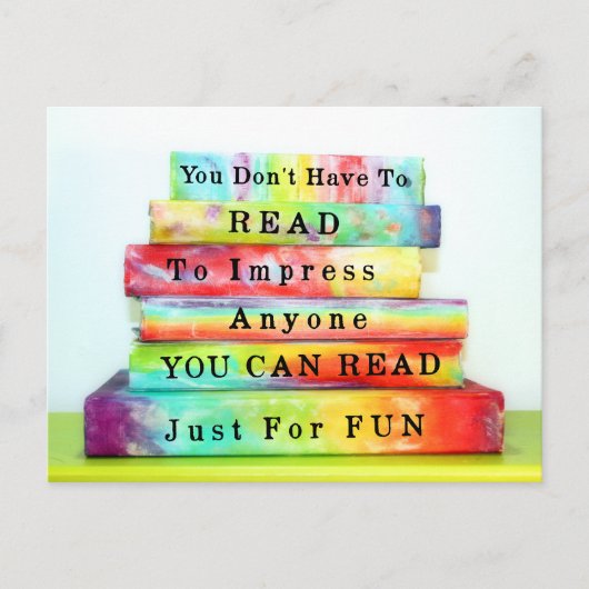 Carte Postale Lire juste pour le plaisir (Devant)