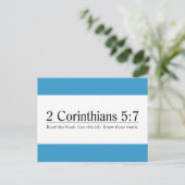 Carte Postale Lire la Bible 2 Corinthiens 5:7 (Debout devant)