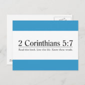 Carte Postale Lire la Bible 2 Corinthiens 5:7 (Devant / Derrière)
