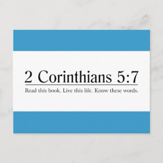 Carte Postale Lire la Bible 2 Corinthiens 5:7